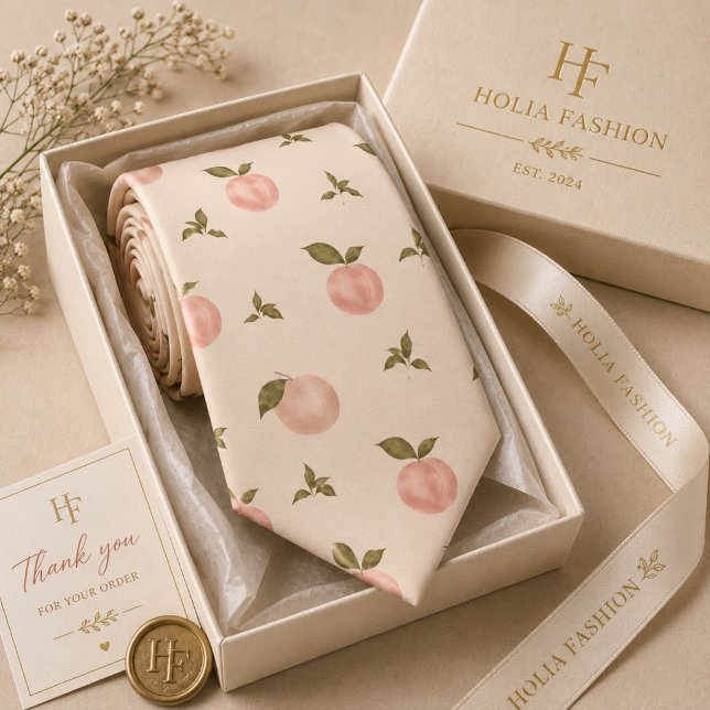 Sweet Summer Peach Pattern Neck Tie (Creator Uploaded)