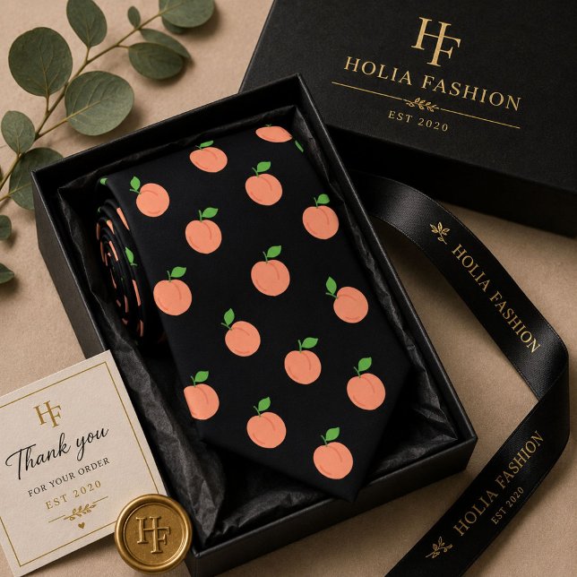 Sweet Summer Peach Pattern Neck Tie (Creator Uploaded)