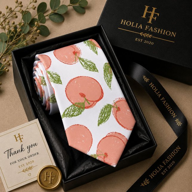 Sweet Summer Peach Pattern Neck Tie (Creator Uploaded)
