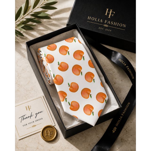 Sweet Summer Peach Pattern Neck Tie (Creator Uploaded)