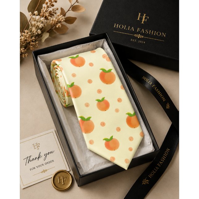 Sweet Summer Peach Pattern Neck Tie (Creator Uploaded)