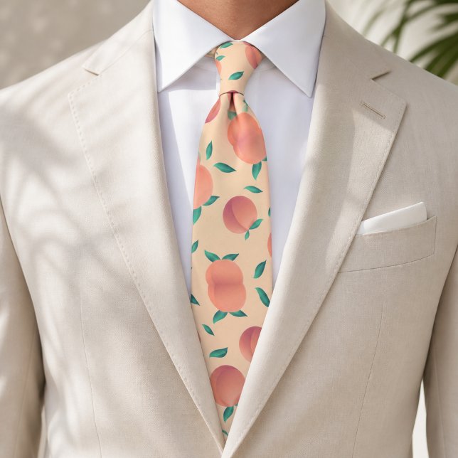 Sweet Summer Peach Pattern Neck Tie (Creator Uploaded)