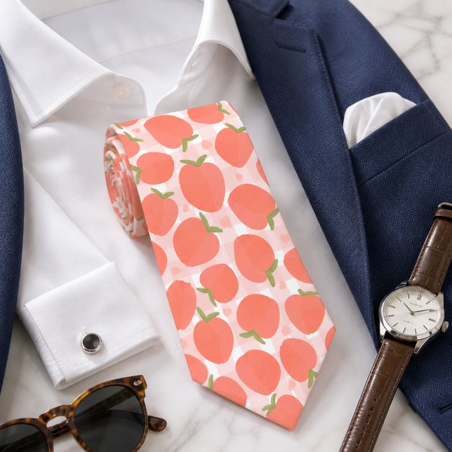 Sweet Summer Peach Pattern Neck Tie (Creator Uploaded)