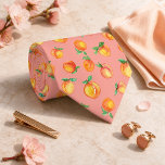 Sweet Summer Peach Pattern Neck Tie<br><div class="desc">sweet summer peach colorful eye catchy design</div>
