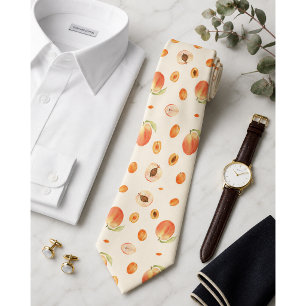Sweet Summer Peach Pattern Neck Tie
