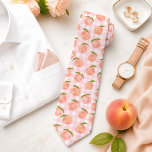 Sweet Summer Peach Pattern Neck Tie<br><div class="desc">sweet summer peach colorful eye catchy design</div>