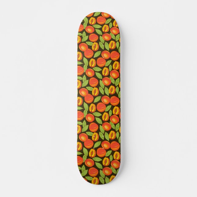 Sweet Summer Peach Pattern Skateboard (Front)