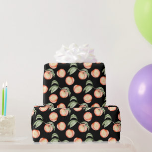 Sweet Summer Peach Pattern Wrapping Paper