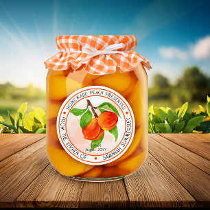 Sweet Summer Peaches Peach Preserves Canning Classic Round Sticker