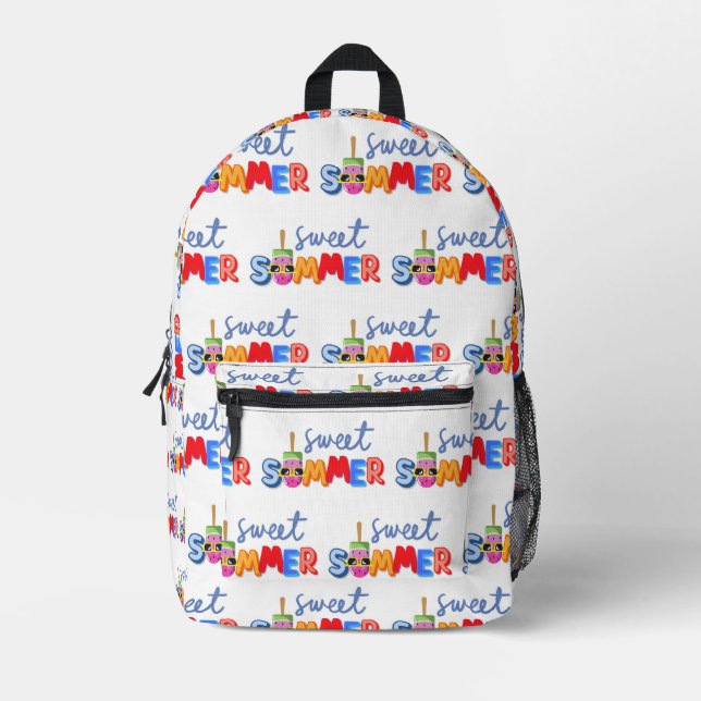 sweet summer printed backpack (Front)