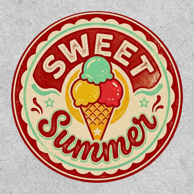 Sweet Summer Retro Ice Cream Patch (Front)
