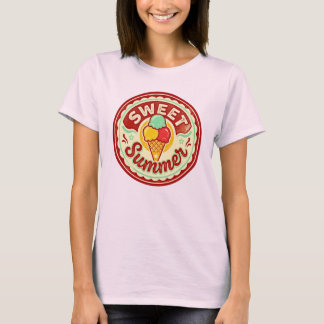 Sweet Summer Retro Ice Cream T-Shirt
