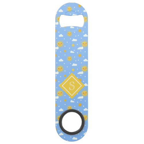 Sweet Summer Sunshine Cute Monogram Bar Key