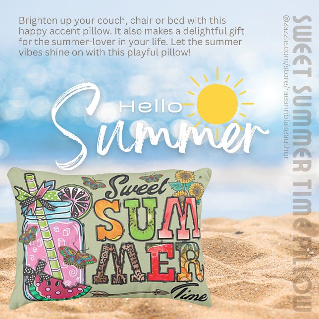 Sweet Summer Time Accent Pillow (Creator Uploaded)