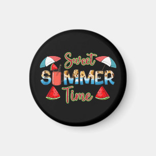 Sweet Summer Time Colorful Watermelon Slice Magnet