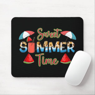 Sweet Summer Time Colorful Watermelon Slice Mouse Pad