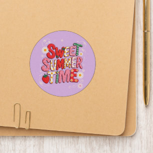 Sweet Summer Time Coquette Strawberry Retro Beach Patch