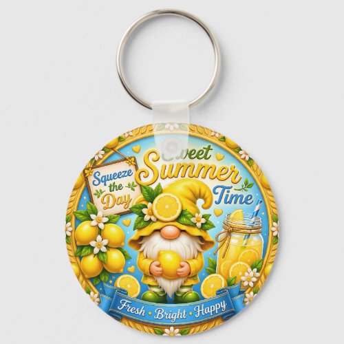 Sweet Summer Time Gnome Keychain