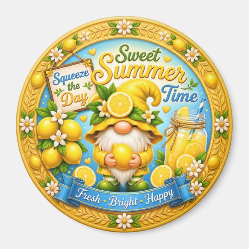 Sweet Summer Time Gnome Magnet