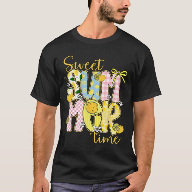 Sweet Summer Time Lemon Coquette Bow Family Vacati T-Shirt (Front)