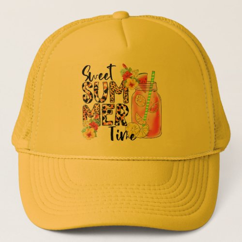 Sweet Summer Time Summer Vibes Sublimation Trucker Hat