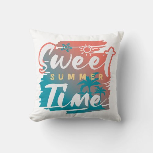 Sweet Summer Time Throw Pillow