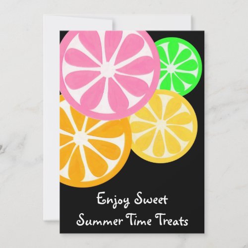 Sweet Summer Time Treats Party Invite