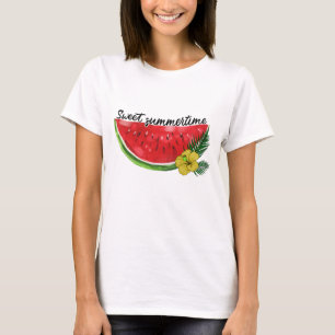Sweet Summer Time Watercolor Watermelon T-Shirt