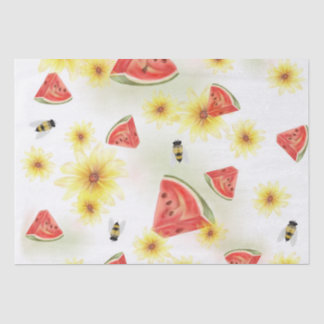 Sweet Summer Vibe: Watermelon, Sunflowers, and Bee Tissue Paper