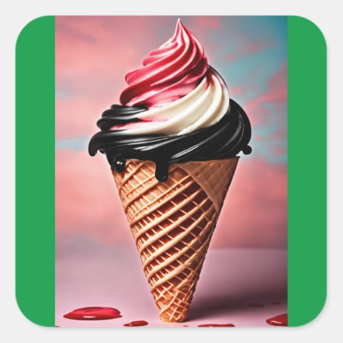 Sweet Summer Vibes Ice Cream Delight Stickers