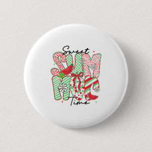 Sweet Summer Vibes Watermelon Coquette Bow Beach V Button