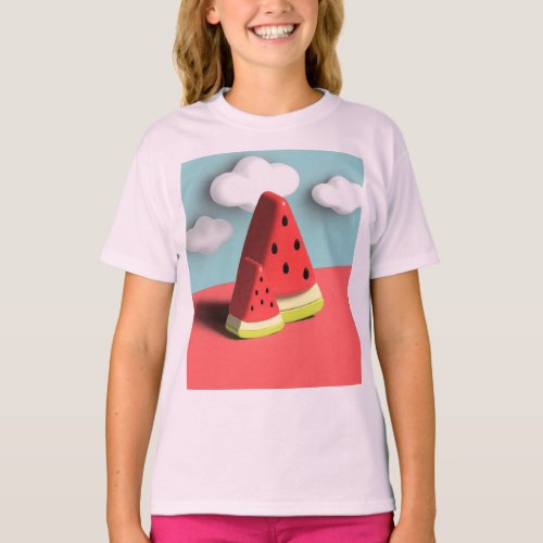 Sweet Summer Watermelon Girls T_Shirt T_Shirt