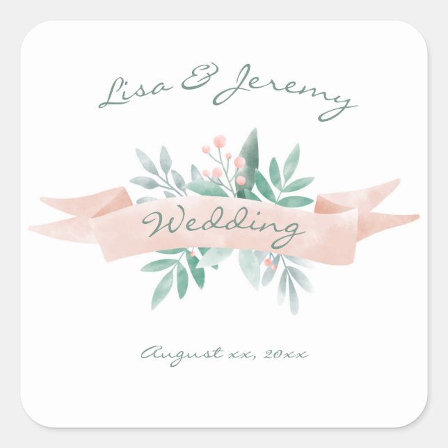 Sweet Summer Wedding Sticker (Front)