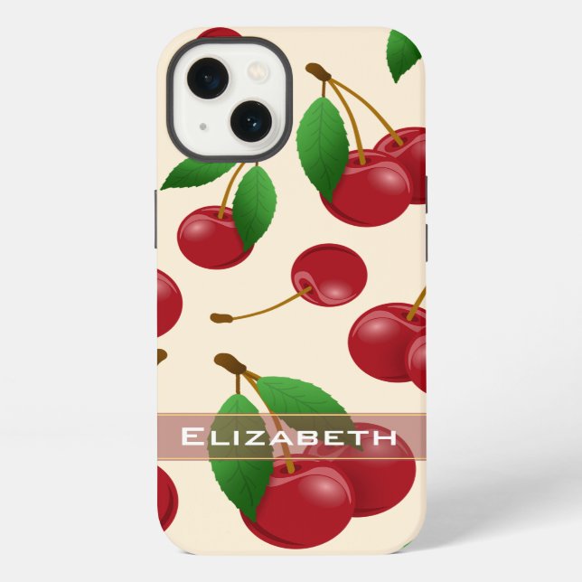 sweet summertime cherries iphone case (Back)