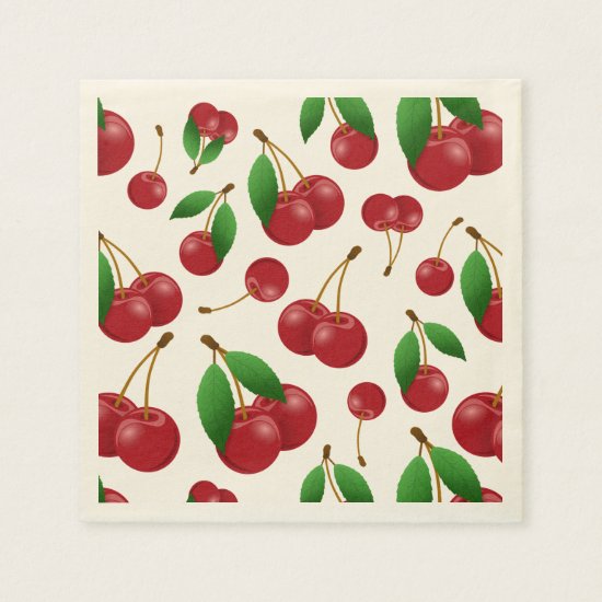 sweet summertime cherries napkins