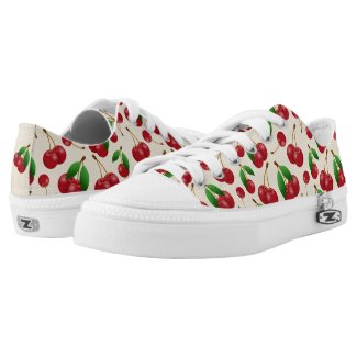 sweet summertime red cherries pattern Low-Top sneakers