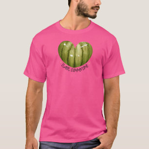 Sweet Summertime Watermelon Heart Fruit  Summer Ve T-Shirt