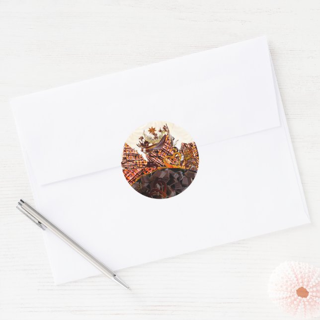 SWEET SUN DAY! :) CLASSIC ROUND STICKER (Envelope)