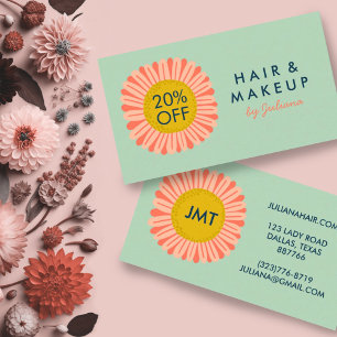 Sweet Sunflower Daisy Flower Pink  Discount Card