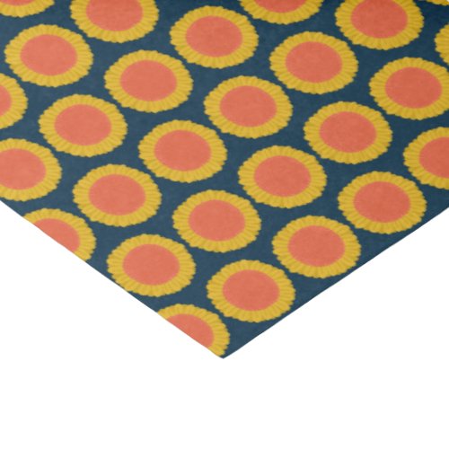 Sweet Sunflower Daisy Red Yellow Colorful Pattern Tissue Paper