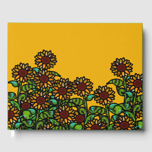 Sweet Sunflower Field Guest Book