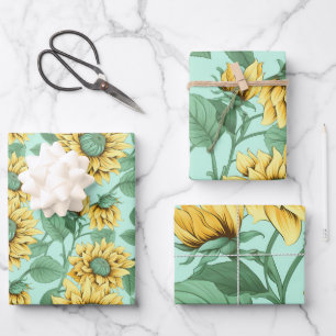 Sweet Sunny Sunflower Wrapping Paper