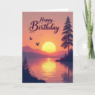 Sweet Sunset Birthday Card