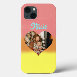Sweet Sunset Heart Photo iPhone 13 Case