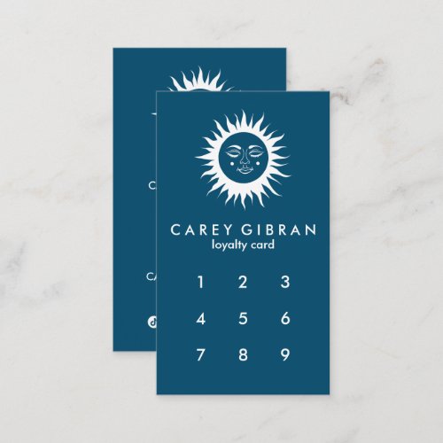 Sweet Sunshine Chic Elegant Line Drawing CUSTOM Loyalty Card