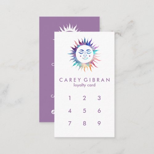 Sweet Sunshine Chic Elegant Line Drawing CUSTOM Loyalty Card