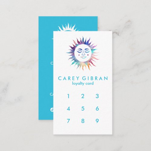 Sweet Sunshine Chic Elegant Line Drawing CUSTOM Loyalty Card