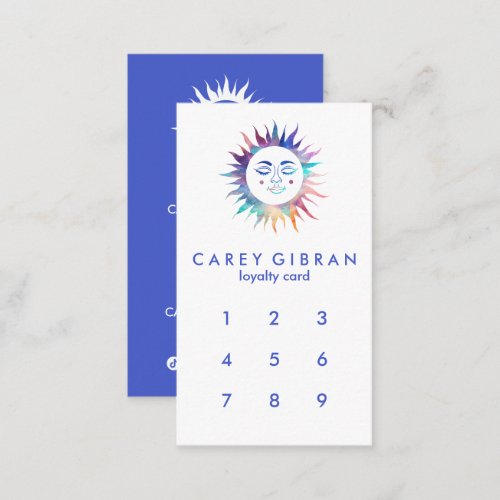 Sweet Sunshine Chic Elegant Line Drawing CUSTOM Loyalty Card