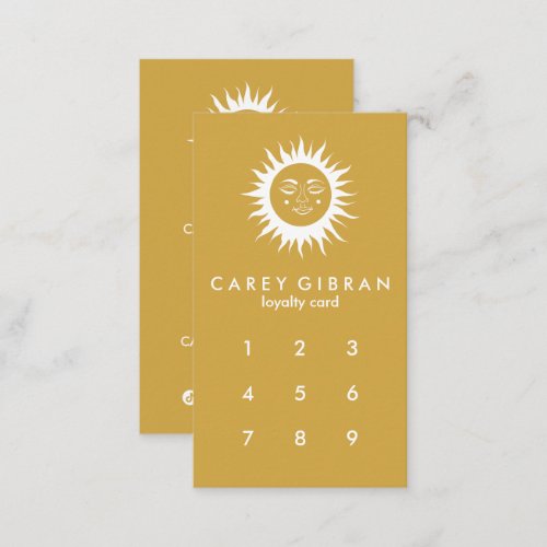 Sweet Sunshine Chic Elegant Line Drawing CUSTOM Loyalty Card