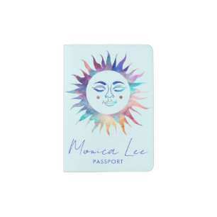 Sweet Sunshine Rainbow Personalized Watercolor Passport Holder